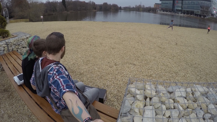 Sat outside NEC Birmingham