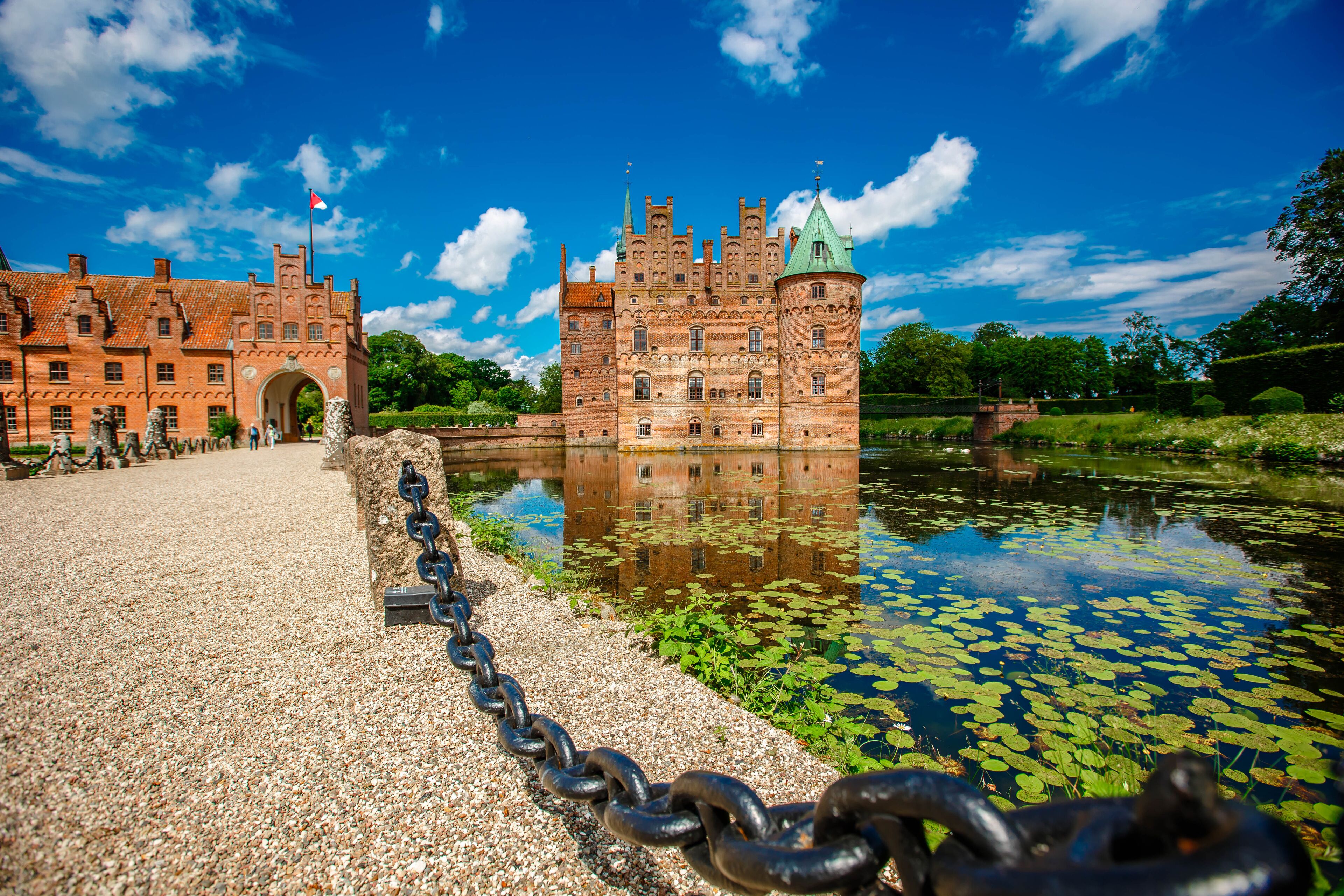 Egeskov castle in the Denmark