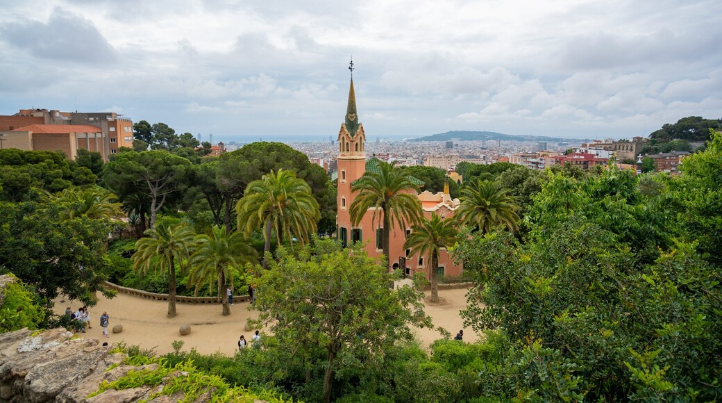 Gaudi House Museum showing landscape views