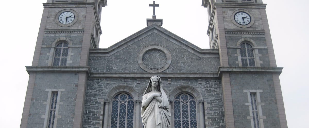 Built in the shape of a cross with material from Ireland
-2017