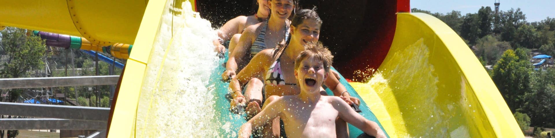 Holiday World and Splashin\' Safari featuring a waterpark as well as a small group of people