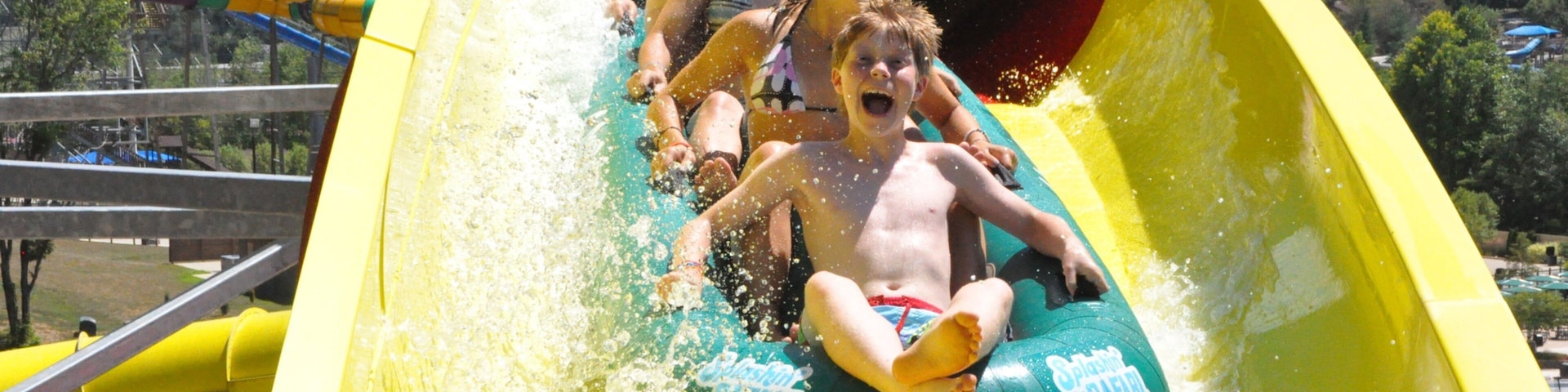 Holiday World and Splashin\' Safari featuring a waterpark as well as a small group of people
