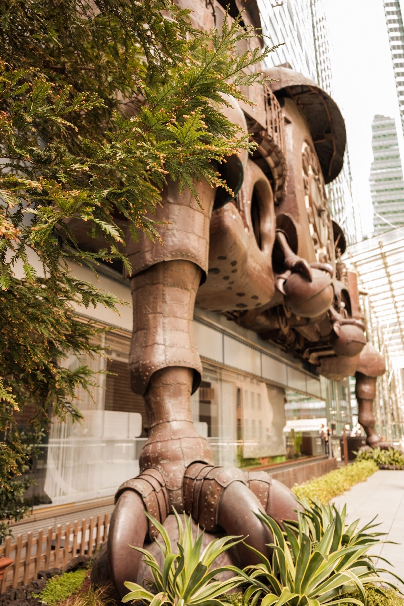 There’s a working model of the castle from Howl’s Moving Castle on the side of the mall!