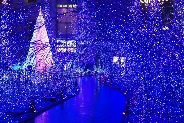 Caretta Shiodome building always goes all out on their holiday decorations and this year is no different. "Canyon d'Azur" uses over 250 thousand LED lights for our pleasure, from 5-11pm every night until Jan 12, 2015.