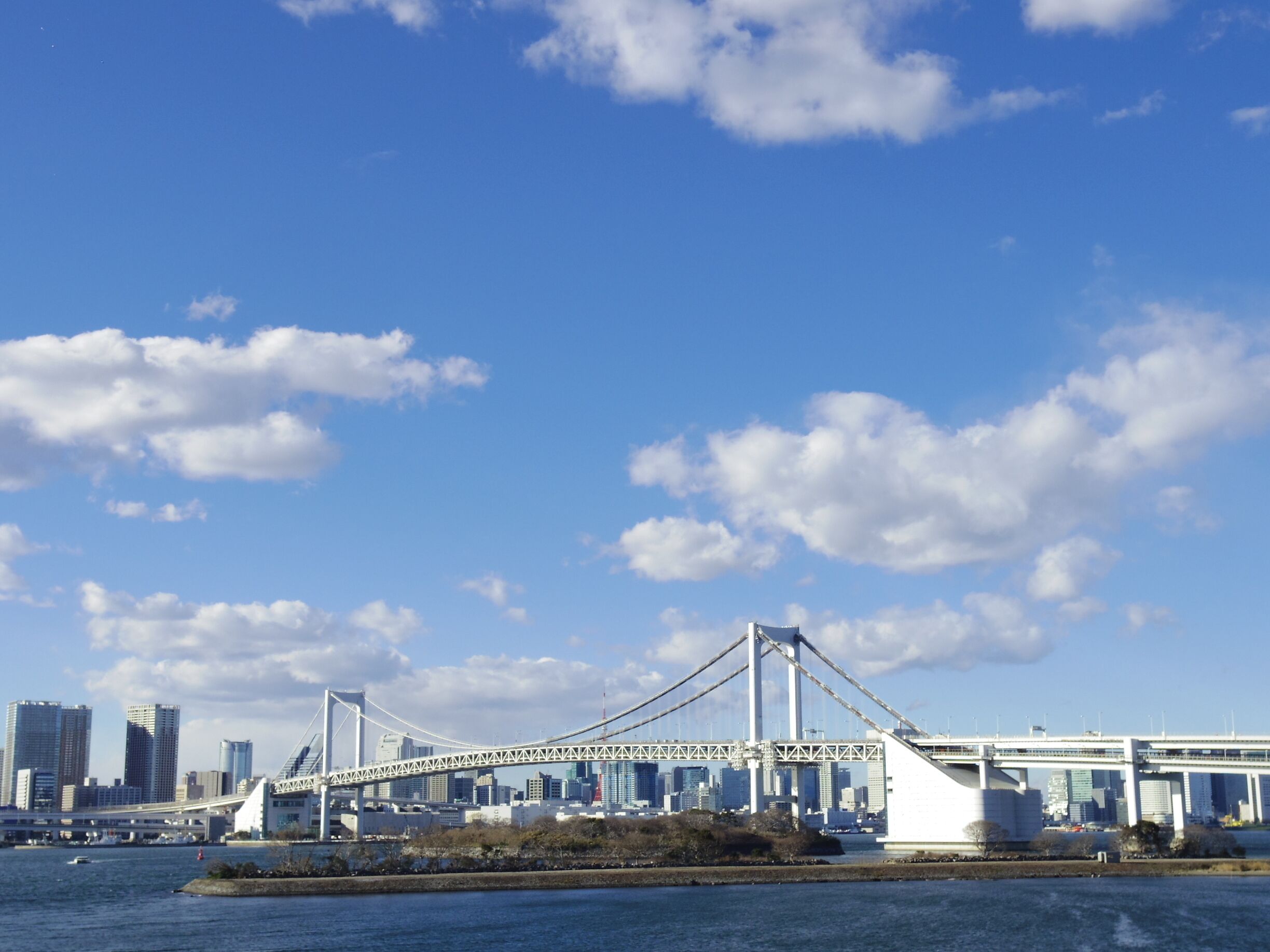 If you want a great view of the Rainboe Bridge and Tokyo city skyline, Odaiba is the place to go. This man-made island may be a huge shopping district but it is also located on the shoreline facing the city, giving you a great view both day and night.

*Get off at Daiba station on the Yuri-kamome monorail.

*If you want a higher view, just go inside the retail facility AquaCity and head to the top floor.