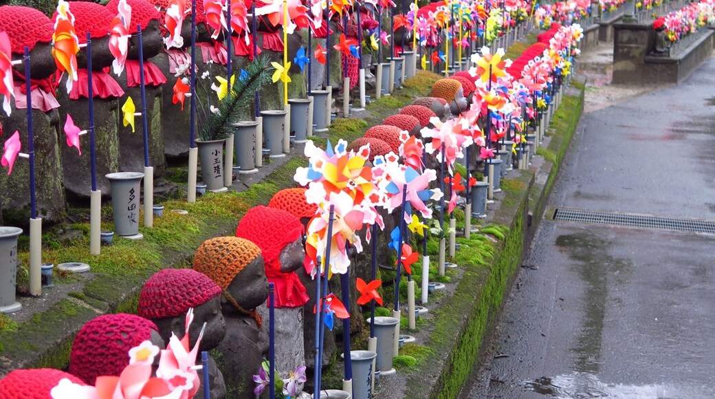 Zojo-Ji children's statues. This little temple is easily found because it's right beside Tokyo Tower.
