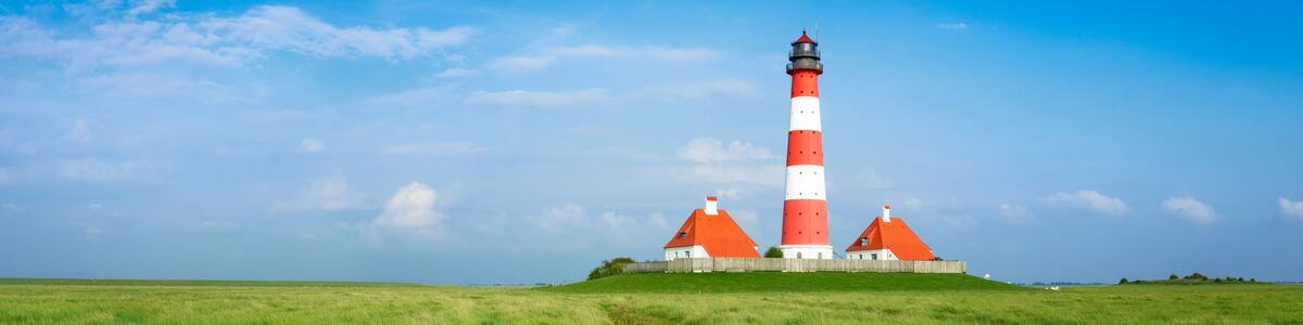Idyllisches Nordfriesland - Leuchtturm von Westerhever, Banner