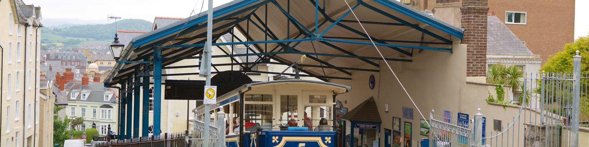 Great Orme Tramway showing street scenes and railway items