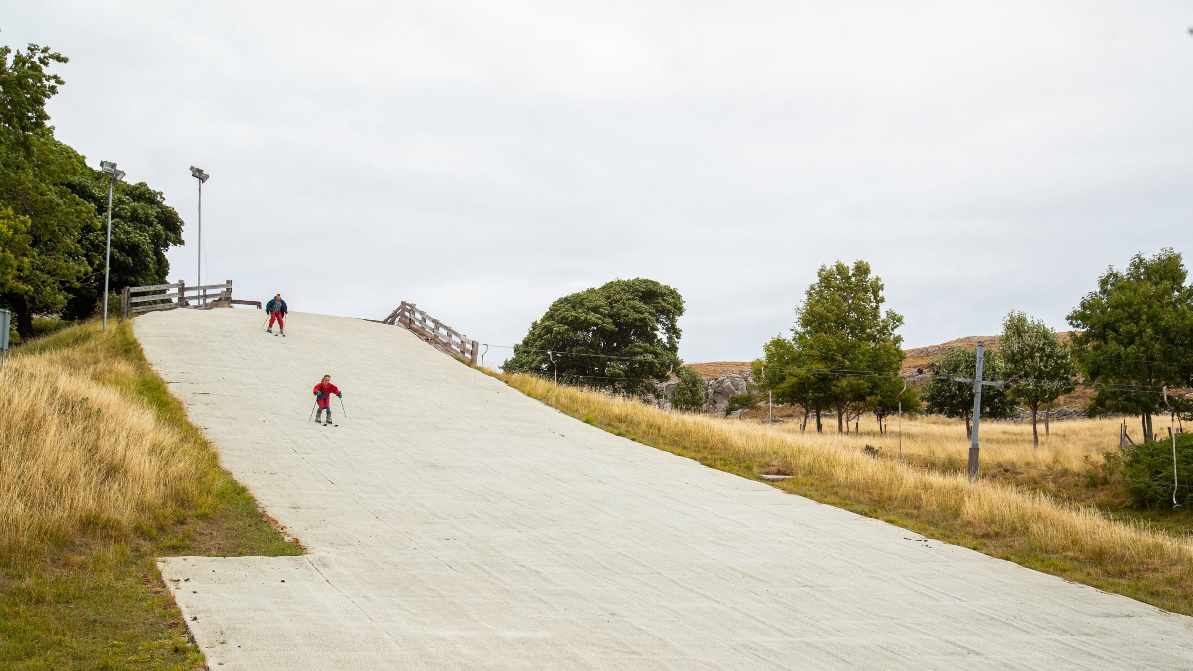 Llandudno ski slope showing snow skiing
