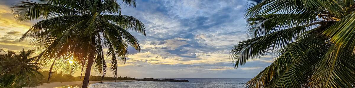 Sunset At The Cove Beach At Paraiso De Mar Chiquita Manati Puerto Rico