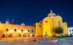 Plaza Aranzazu at night in San Luis Potosi in Mexico