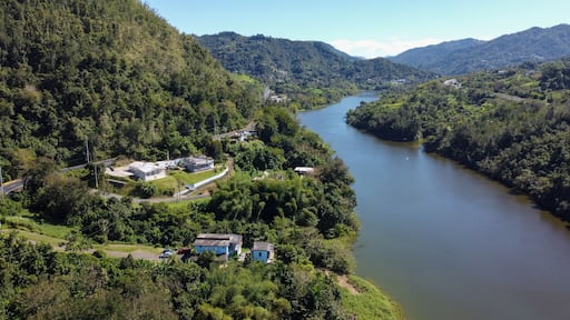 Aerial View of the Comerio River in Puerto Rico.