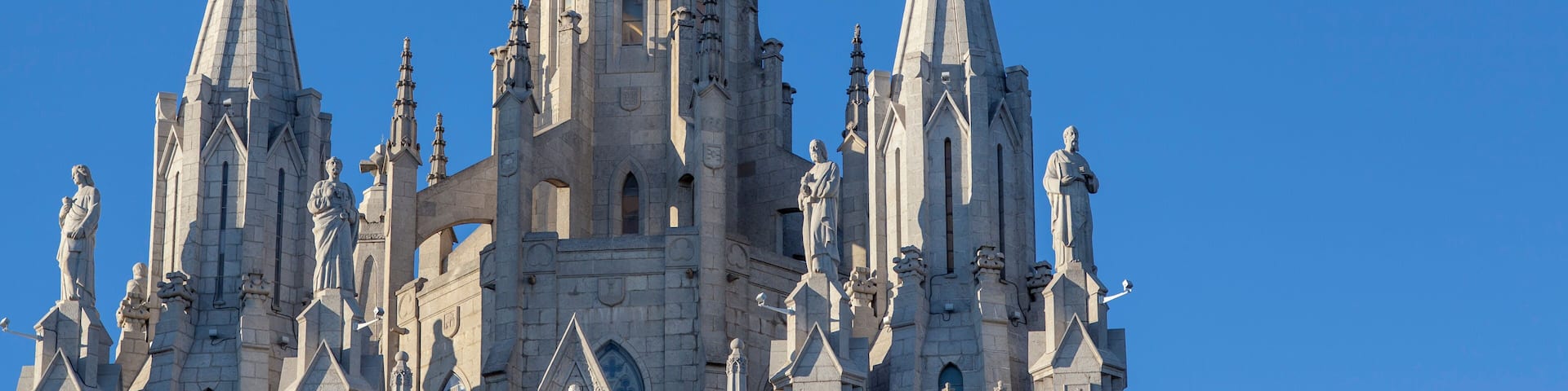 Architecture, religious building, Temple of Sagrat Cor by Enric Sagnier i Villavecchia. Tibidabo- Parc de Collserola. Barcelona.