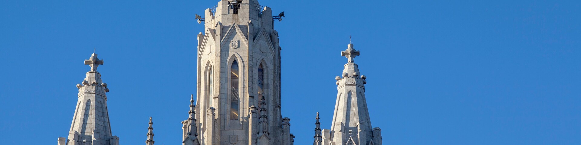 Architecture, religious building, Temple of Sagrat Cor by Enric Sagnier i Villavecchia. Tibidabo- Parc de Collserola. Barcelona.