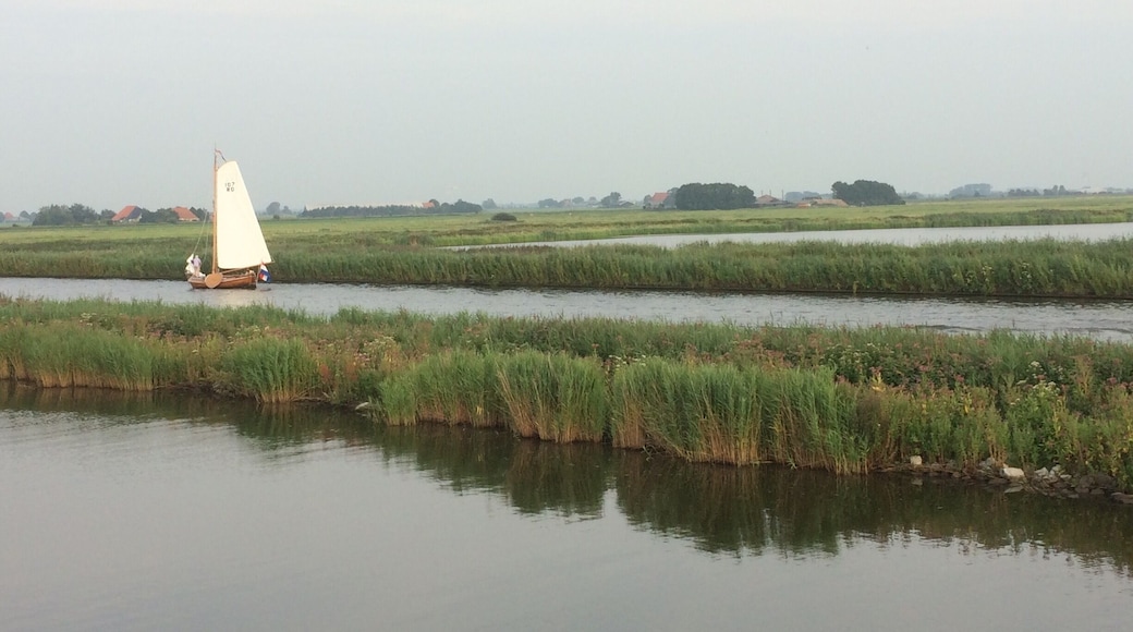 Views on the Johan Friso Channel with a Classic sailing boat