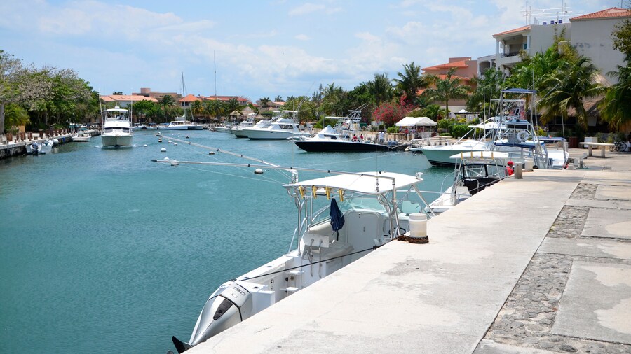 Boats at Puerto Aventuras Marina in Mexico