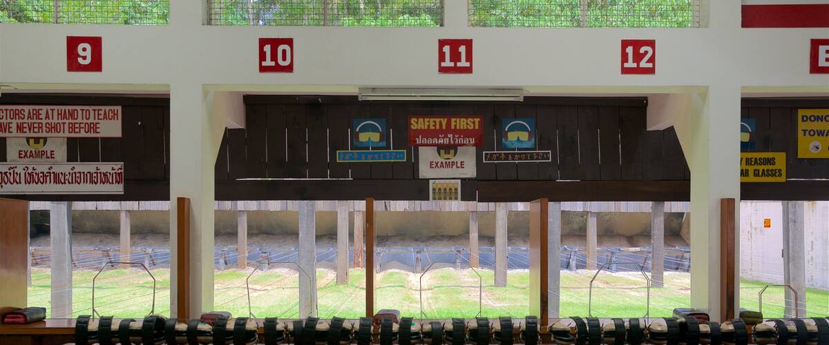 Phuket Shooting Range featuring interior views