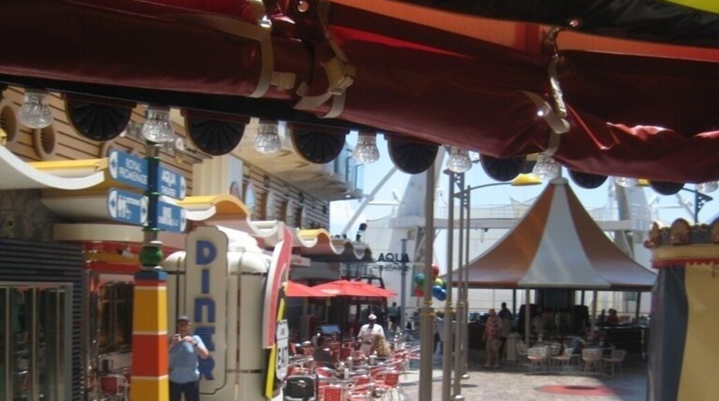 Boardwalk on the ship oasis of the seas