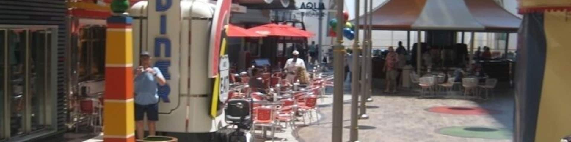 Boardwalk on the ship oasis of the seas