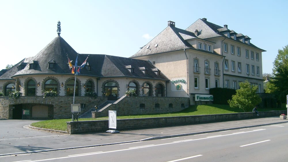 Castle of Stadtbredimus, Luxembourg. View from main road.