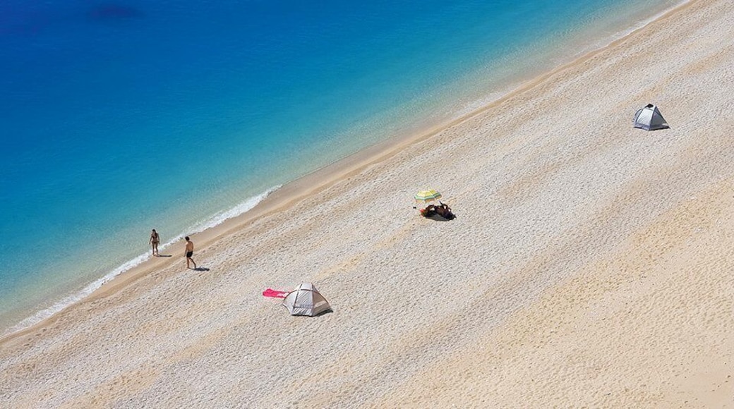 Amazing Egremni beach in Lefkada,Greece
