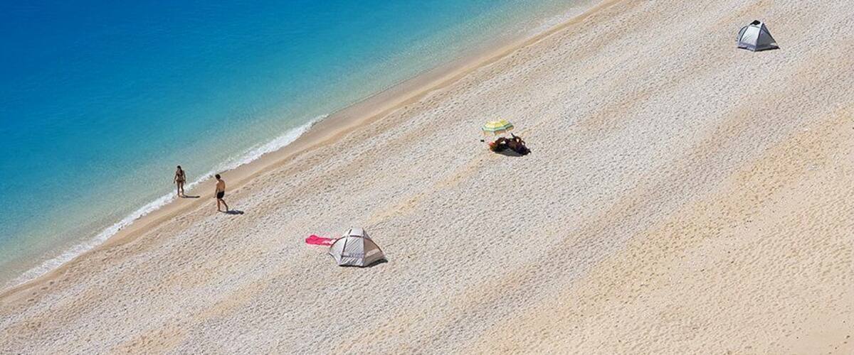 Amazing Egremni beach in Lefkada,Greece