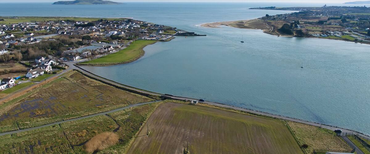 rogerstown river estuary in north county dublin, ireland