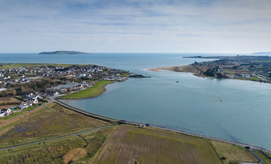 rogerstown river estuary in north county dublin, ireland