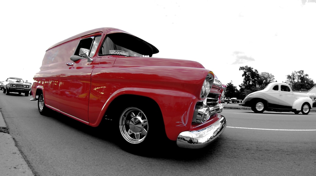 RED #9. The Woodward Dream Cruise is a classic car event held annually on the third Saturday in August. It is officially a three day event but unofficially it will run a week or more. The event draws thousands of classic car and a million plus spectators from around the globe. This will be the 27th year of the cruise.
