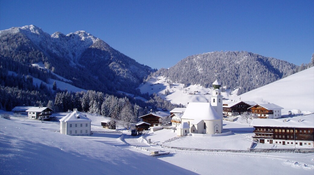 Ski Jewel Alpbachtal - Wildschoenau ofreciendo nieve y una pequeña ciudad o pueblo