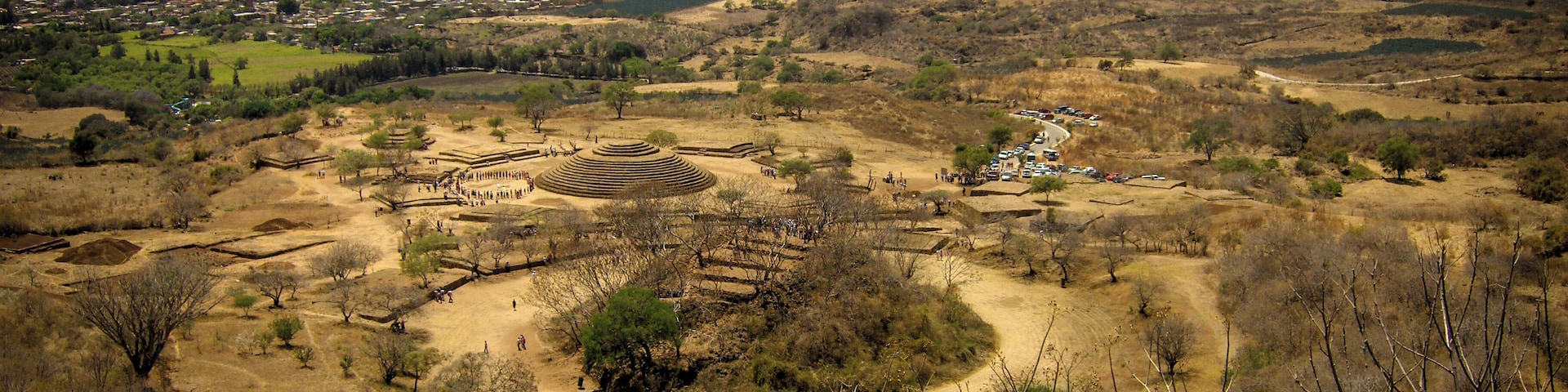 The ancient ruins of Guachimontones are among the most bizarre pyramids in the World. With round shapes and a build in a mountain anphitheater (from which the picture was taken), little is known about this civilization and its rounded structures #GreatOutdoors.