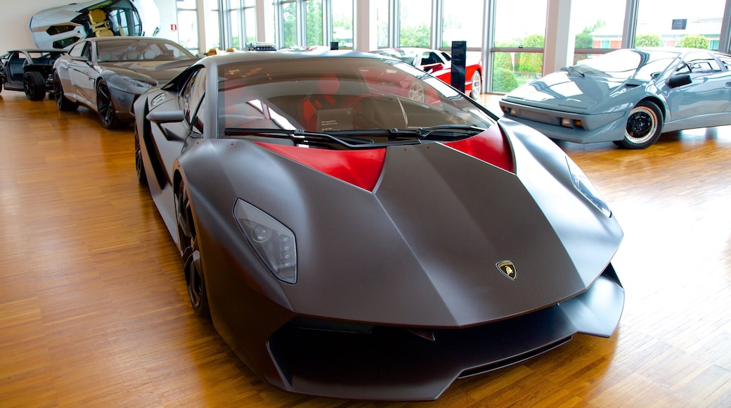 Lamborghini-museet som inkluderer innendørs