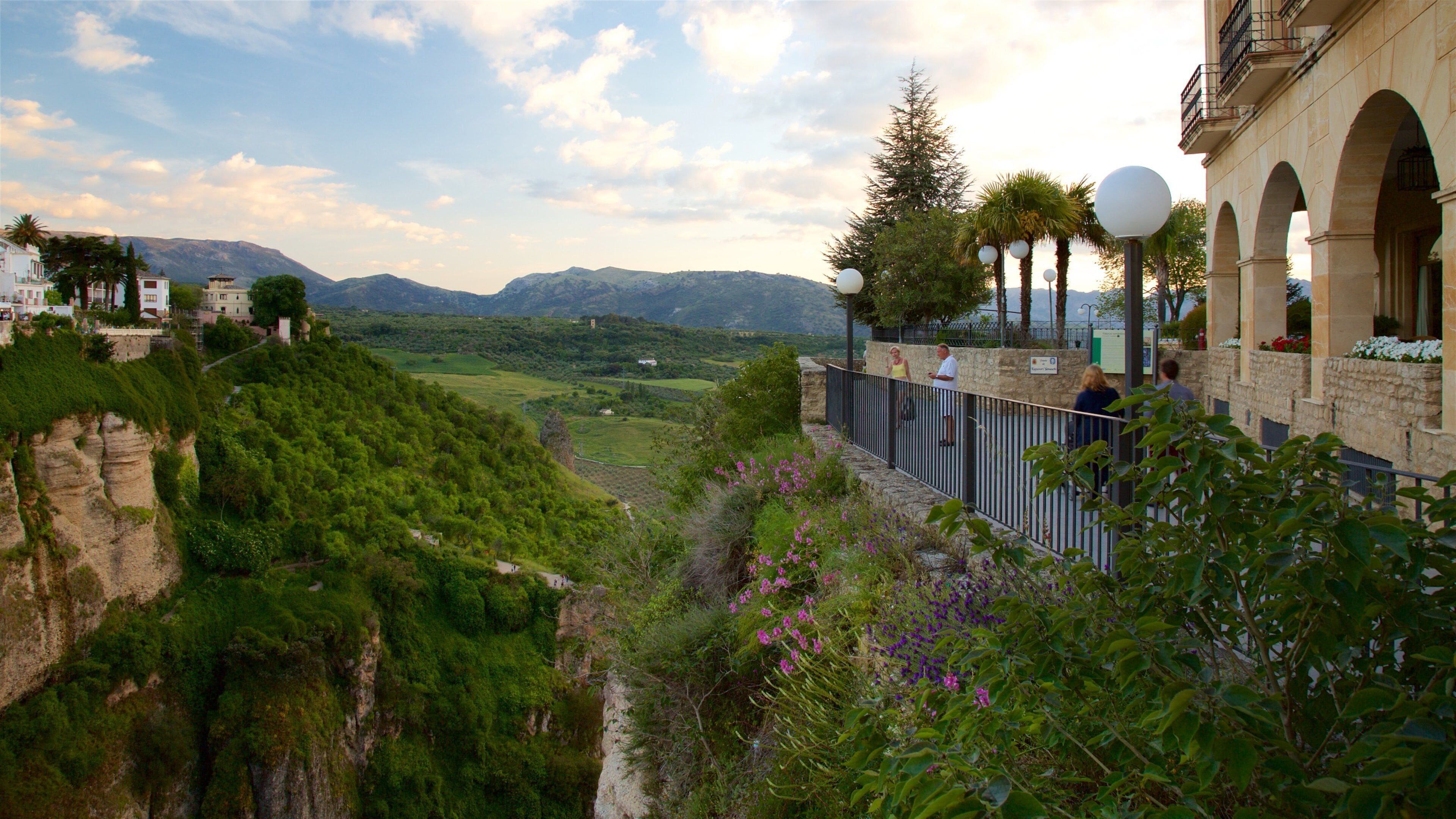 El Tajo Gorge which includes farmland