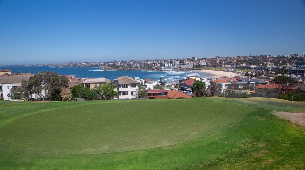 Bondi Golf Club showing a coastal town, golf and general coastal views