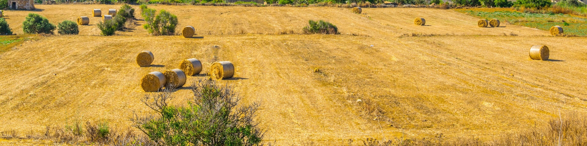 Aerial view of Qala on Gozo, Malta