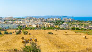 Aerial view of Qala on Gozo, Malta