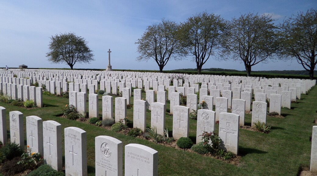 A view across the cemetery.
