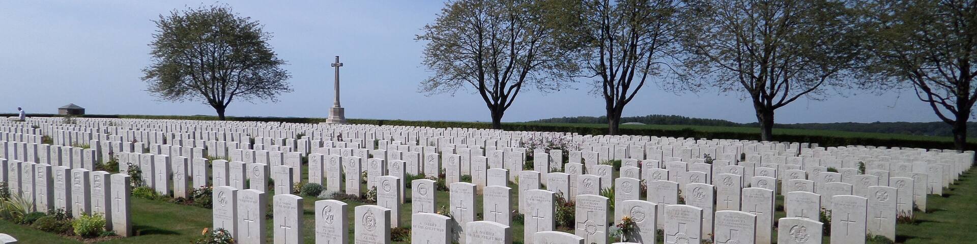A view across the cemetery.