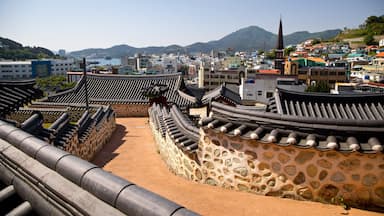 Tongyeong which includes landscape views, heritage elements and a small town or village