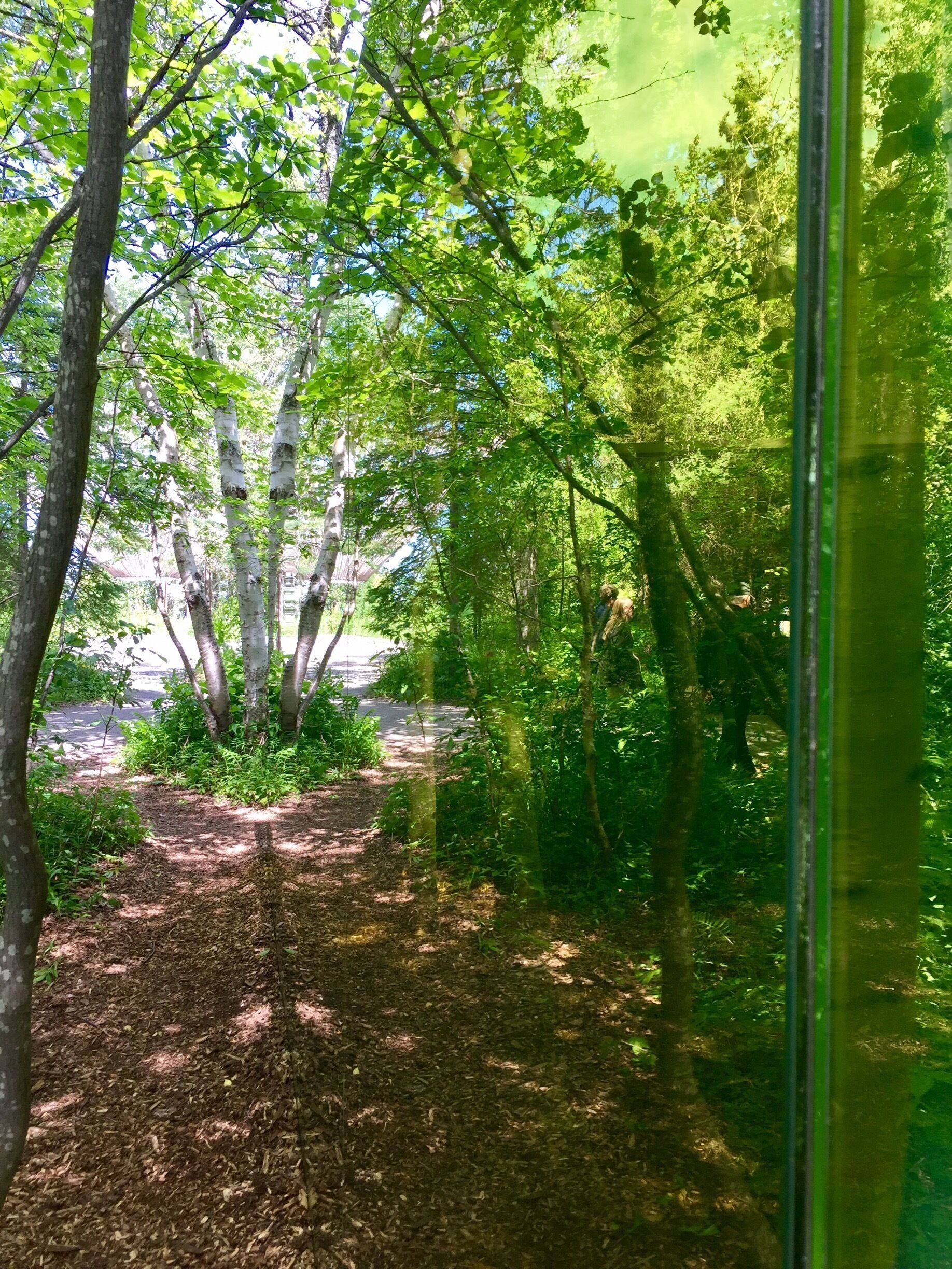 You can see the gardens reflected back on themselves in this art installation that is part of the International Gardens Festival.