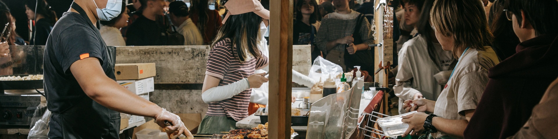 Chinatown Night Market featuring markets, night scenes and food