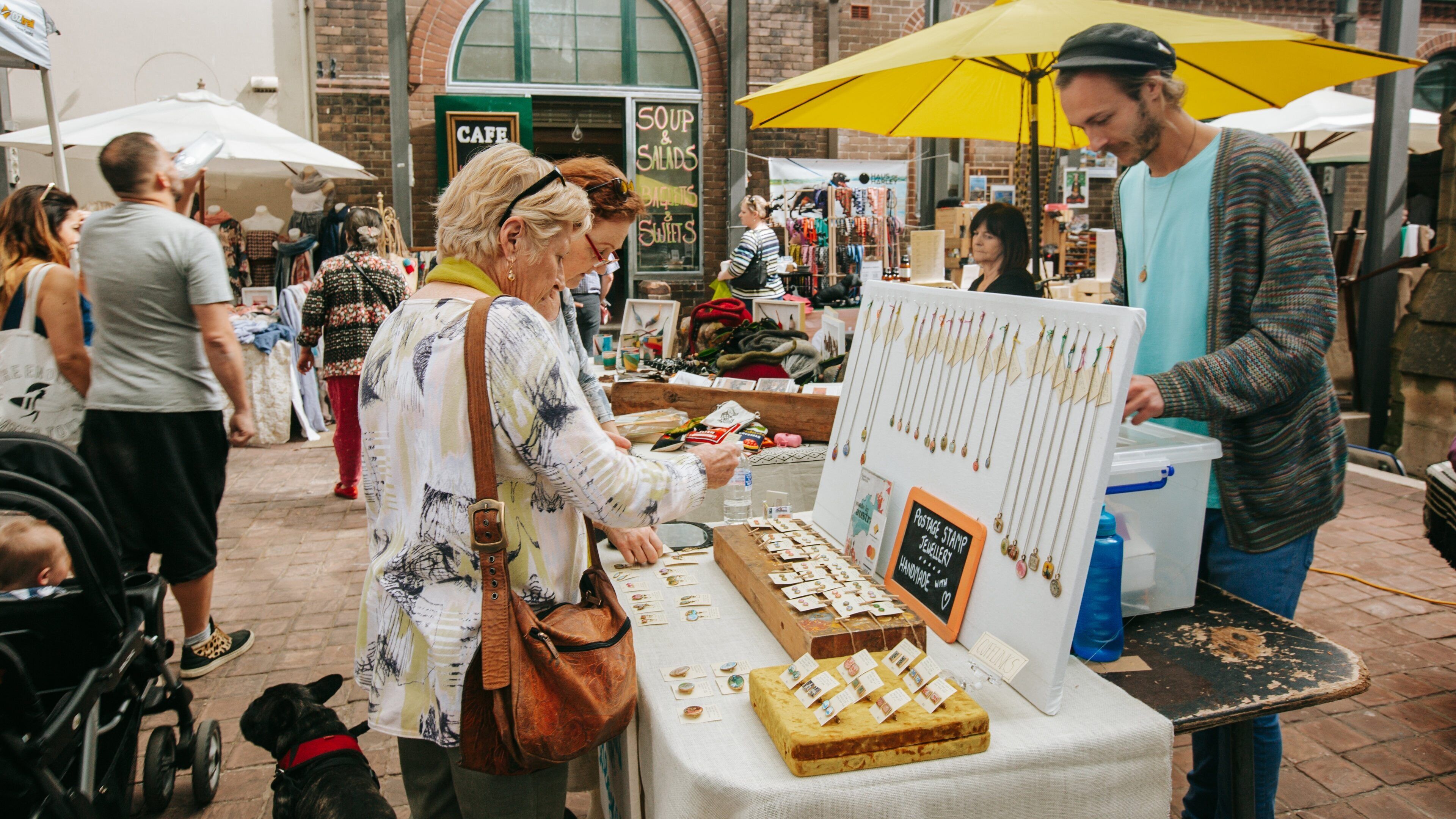 Paddington Markets featuring markets as well as an individual male