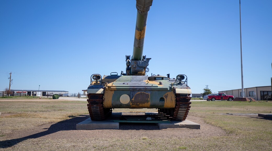 Lexington, Nebraska - April 29 2021: Army Marines military M110A2 Vehicle Tank at Heartland Museum of Military Vehicles.
