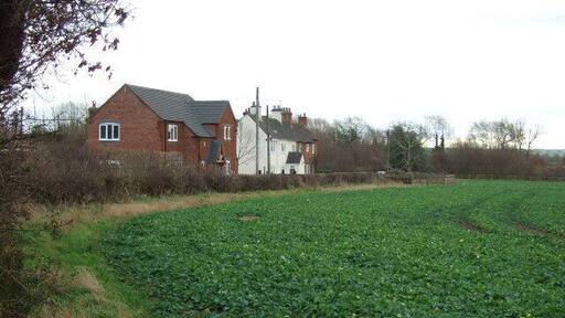 Broomhill Cottages at Etwall The cottages at the end of Broomhill lane.