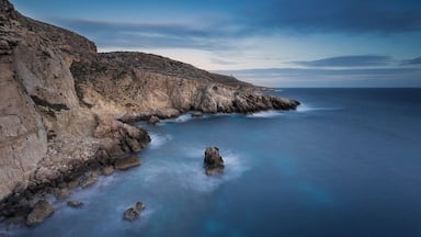 Ghar Lapsi is a very beautiful place to visit. Shot in winter this year at sunset which was behind us.