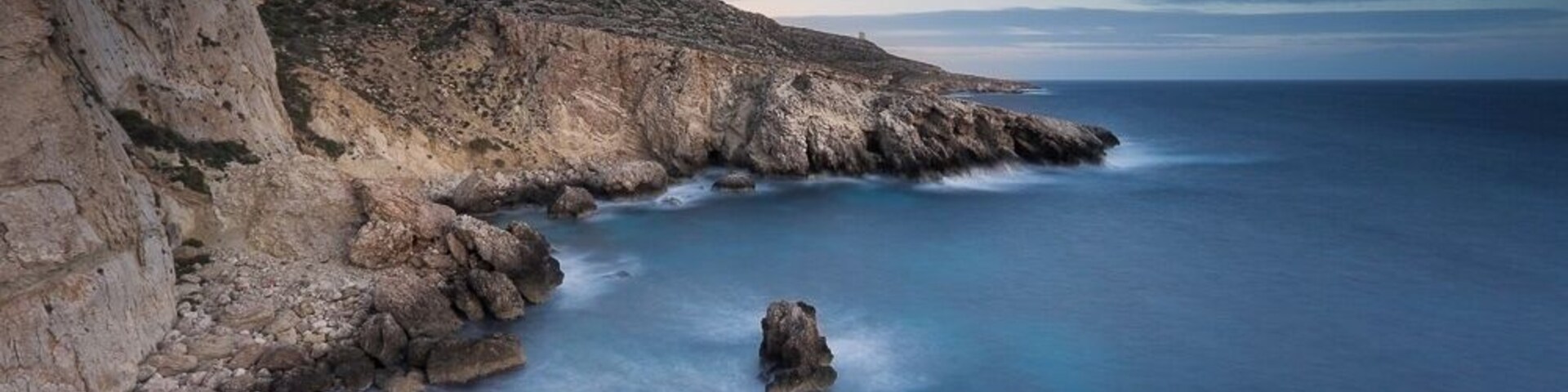 Ghar Lapsi is a very beautiful place to visit. Shot in winter this year at sunset which was behind us.