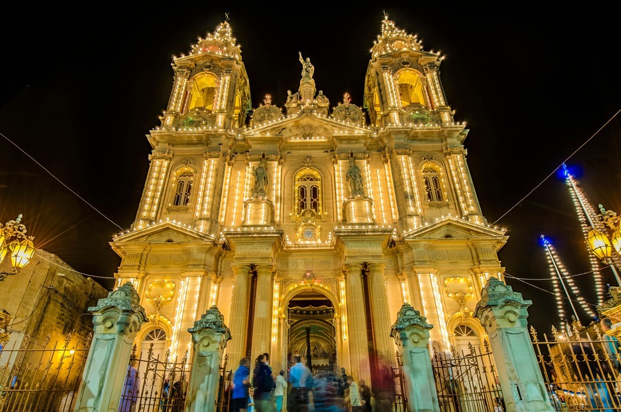 Santa Marija Assunta procession in Gudja, Malta.