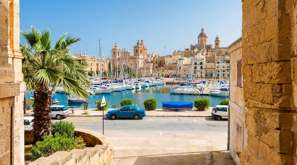Street and Marina in Senglea, one of the Three Cities in the Grand Harbour area of Malta.; Shutterstock ID 555711340