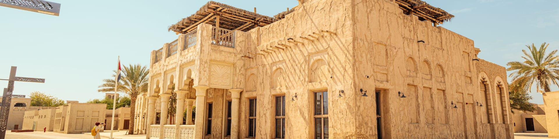23 February 2021, Dubai, UAE: majestic House of Sheikh Said Al Maktoum in traditional Arabic architecture with wind tower