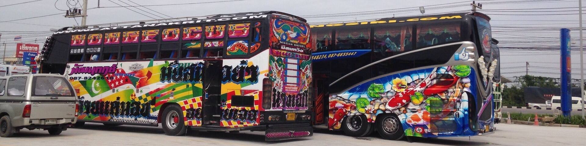 During a pit stop to visit a temple, found these party buses. When I go back, I wanna go on one!